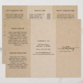 Eenvoudige Bruine Landelijke Driedelige Brochure v (Voorkant / Achterkant)