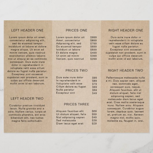 Eenvoudige Bruine Landelijke Driedelige Brochure v (Achterkant)