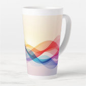 Eenvoudige bruine moderne koffie latte mok (Rechterhoek)