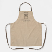 Eenvoudige bruine moderne koffie schort (Voorkant)