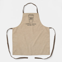 Eenvoudige bruine moderne koffie schort