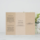 Eenvoudige bruine rustieke drievoudige brochure vo (Staand voorkant)