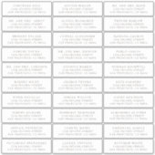 Eenvoudige bruine Serif Wedding Guest Adresetikett Sticker (Voorkant)