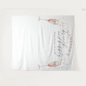 Eenvoudige brunch en bruisende bruiloftsshower ach wandkleed (Voorkant (horizontaal))