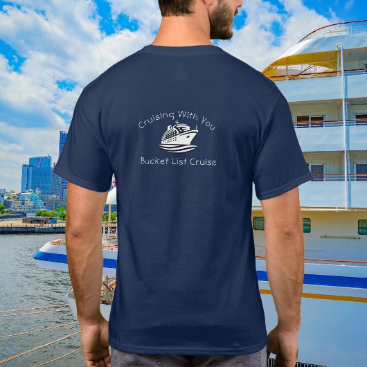 Eenvoudige Bucket List Blue Personalize T-Shirt