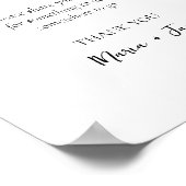 Eenvoudige Bucket List Wedding Vrijgezellenfeest S Poster (Hoek)