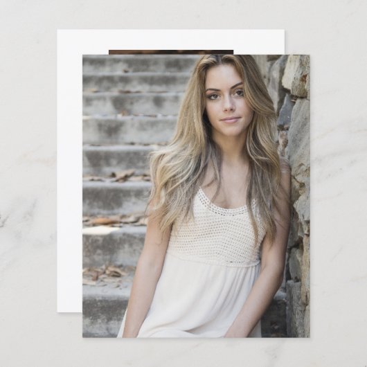 Eenvoudige Budget Afstudeerhoed 2 Foto Afstudeerka (Voorkant / Achterkant)