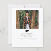 Eenvoudige Budget Foto Afstuderen Uitnodiging (Achterkant)