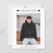 Eenvoudige Budget Foto Afstuderen Uitnodiging (Voorkant)