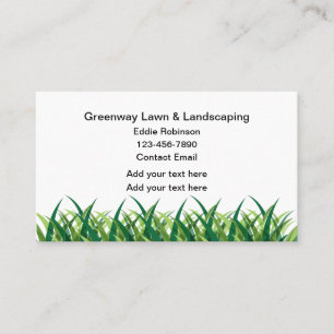 Eenvoudige Budget Gazon Landschapsarchitectuur Zak Visitekaartje