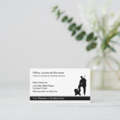 Eenvoudige budget Kantoor schoonmaakservice Visitekaartje (Staand voorkant)