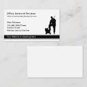 Eenvoudige budget Kantoor schoonmaakservice Visitekaartje (Voorkant / Achterkant)