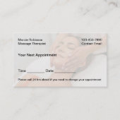 Eenvoudige Budget Massage Zakelijke Afsprakenkaart Visitekaartje (Voorkant)
