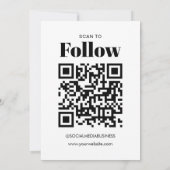 Eenvoudige Budget Scan om QR Code Sociale Media te Aankondiging (Achterkant)