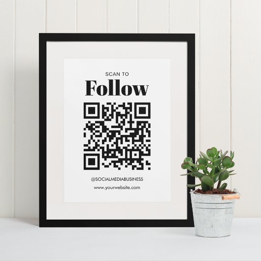 Eenvoudige Budget Scan om QR Code Sociale Media te Aankondiging