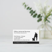 Eenvoudige budget schoonmaakservice visitekaartje (Staand voorkant)