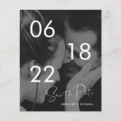 Eenvoudige budgetfoto slaat de datum-QR-code op Flyer (Voorkant)