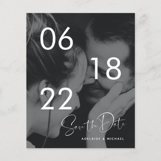 Eenvoudige budgetfoto slaat de datum-QR-code op Flyer (Voorkant)