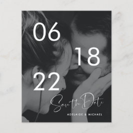 Eenvoudige budgetfoto slaat de datum-QR-code op Flyer