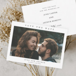 Eenvoudige budgetfoto Weddenschap Save the Date