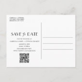Eenvoudige budgetfoto Weddenschap Save the Date Aankondigingskaart (Achterkant)