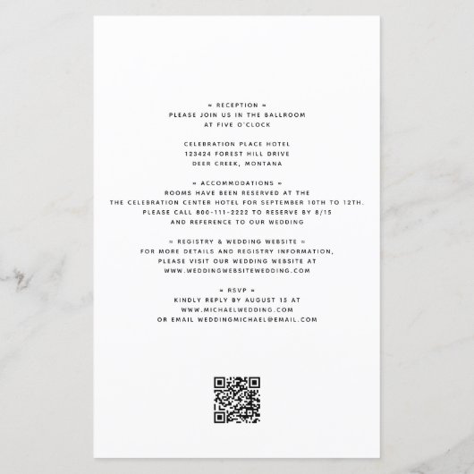 Eenvoudige budgetkalligrafie in één bruiloft (Achterkant)