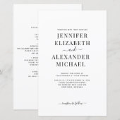 Eenvoudige budgetkalligrafie in één bruiloft (Voorkant / Achterkant)