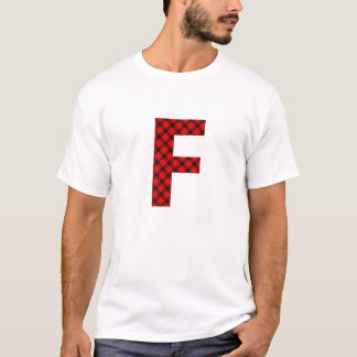 Eenvoudige buffelhoofdletter F Buffalo Plai T-shirt