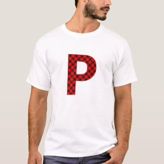 Eenvoudige buffelhoofdletter P Buffalo Plai T-shirt