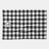 Eenvoudige buffelplaat zwart-wit zwart theedoek (Horizontaal)