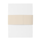 Eenvoudige buisjes van de Tan Beige van Cream Uitnodigingen Wikkel (Achterkant Voorbeeld)