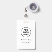 Eenvoudige bulk budget personeel werk naam ID badg Badge (Voorzijde met uittrekbare clip)