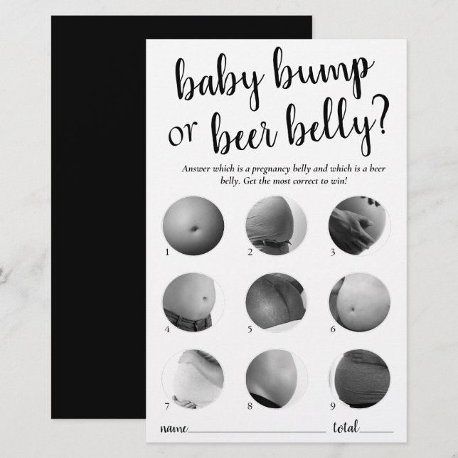 Eenvoudige Bump of Bier Buik | Black Script Game K (Voorkant / Achterkant)
