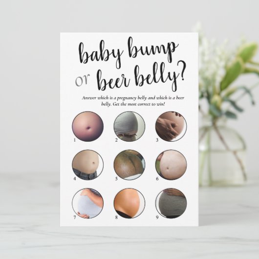 Eenvoudige Bump of Bier Buik | Black Script Game K Kaart (Staand voorkant)