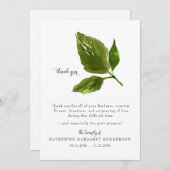 Eenvoudige bundel Bereavement Funeral Dank je Bedankkaart (Voorkant / Achterkant)