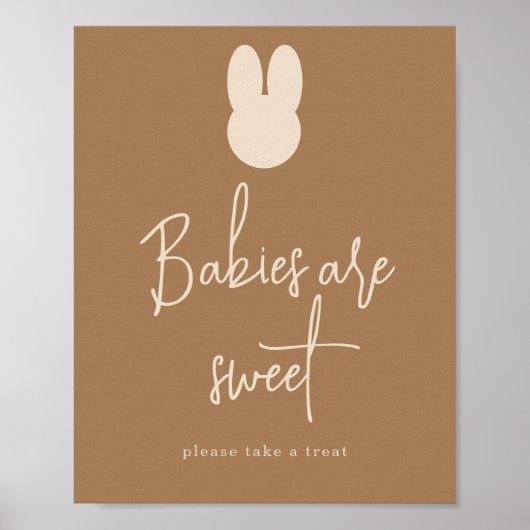 Eenvoudige Bunny Babies zijn lief Poster (Voorkant)