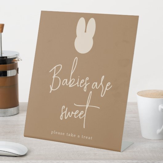 Eenvoudige Bunny Babies zijn lief Reclamebord Met Voetstuk (Insitu)