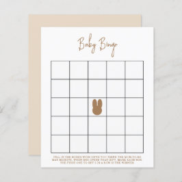 Eenvoudige bunny Baby shower bingo