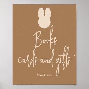 Eenvoudige Bunny Books-kaarten en cadeaus Poster