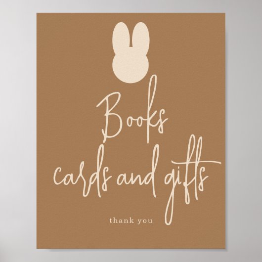 Eenvoudige Bunny Books-kaarten en cadeaus Poster (Voorkant)