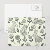 EENVOUDIGE BUNNY BRIEFKAART (Voorkant / Achterkant)