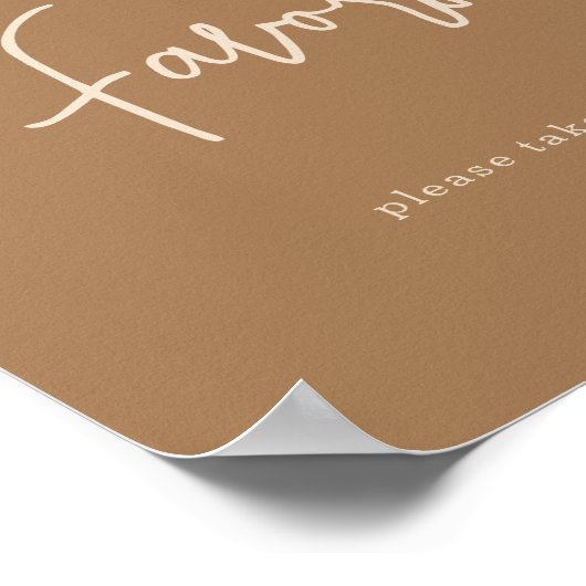 Eenvoudige bunny Dank u / Favors Poster (Hoek)