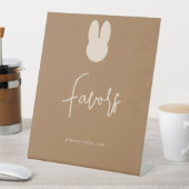 Eenvoudige bunny Dank u / Favors Reclamebord Met Voetstuk (Insitu)