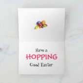 EENVOUDIGE BUNNY EASTER KAART (Binnen)