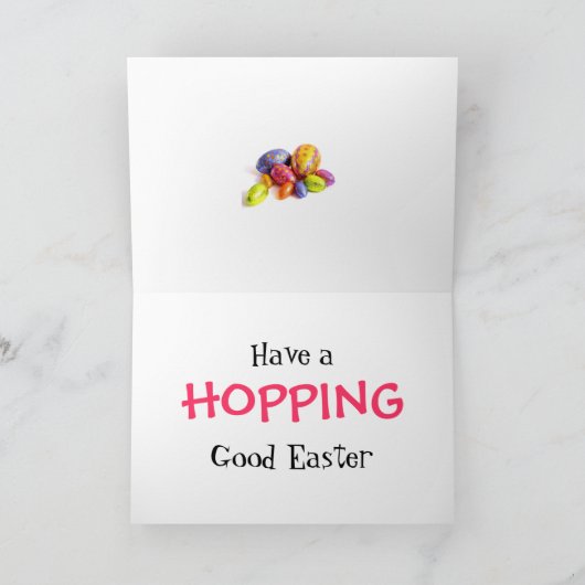 EENVOUDIGE BUNNY EASTER KAART (Binnen)