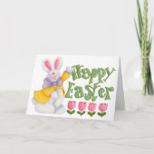 EENVOUDIGE BUNNY EASTER KAART (Voorkant)