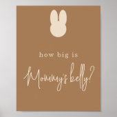 Eenvoudige Bunny Hoe groot is mama's buik Poster (Voorkant)