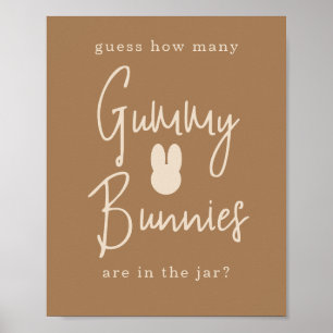 Eenvoudige bunny Hoeveel gummy bunnies Poster