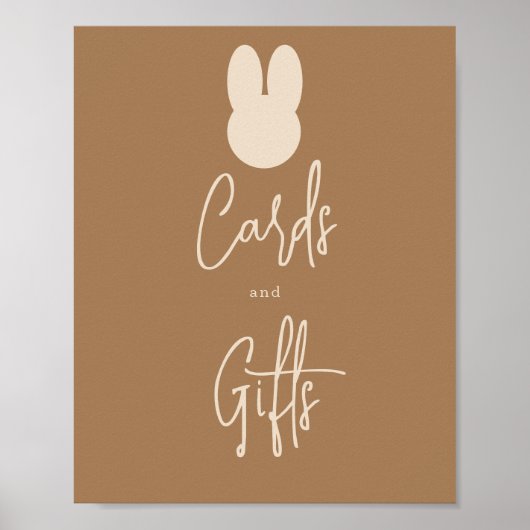 Eenvoudige Bunny-kaarten en cadeaus Poster (Voorkant)