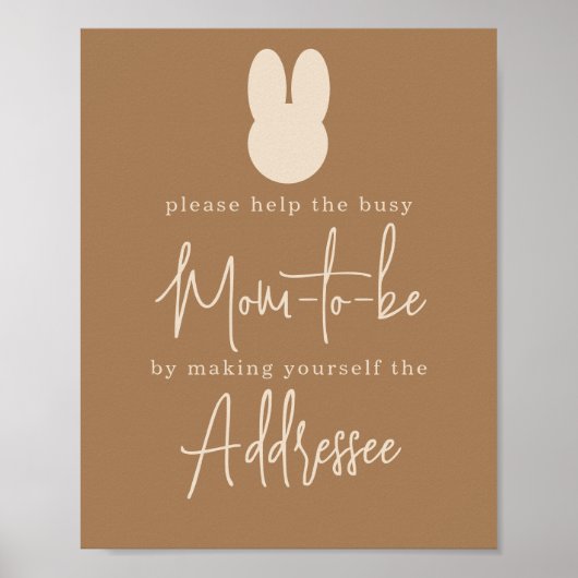 Eenvoudige Bunny Mam om geadresseerde te zijn Poster (Voorkant)